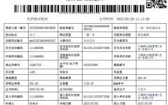 重车出区核放单(样例)