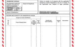 危险品申报单(样例)